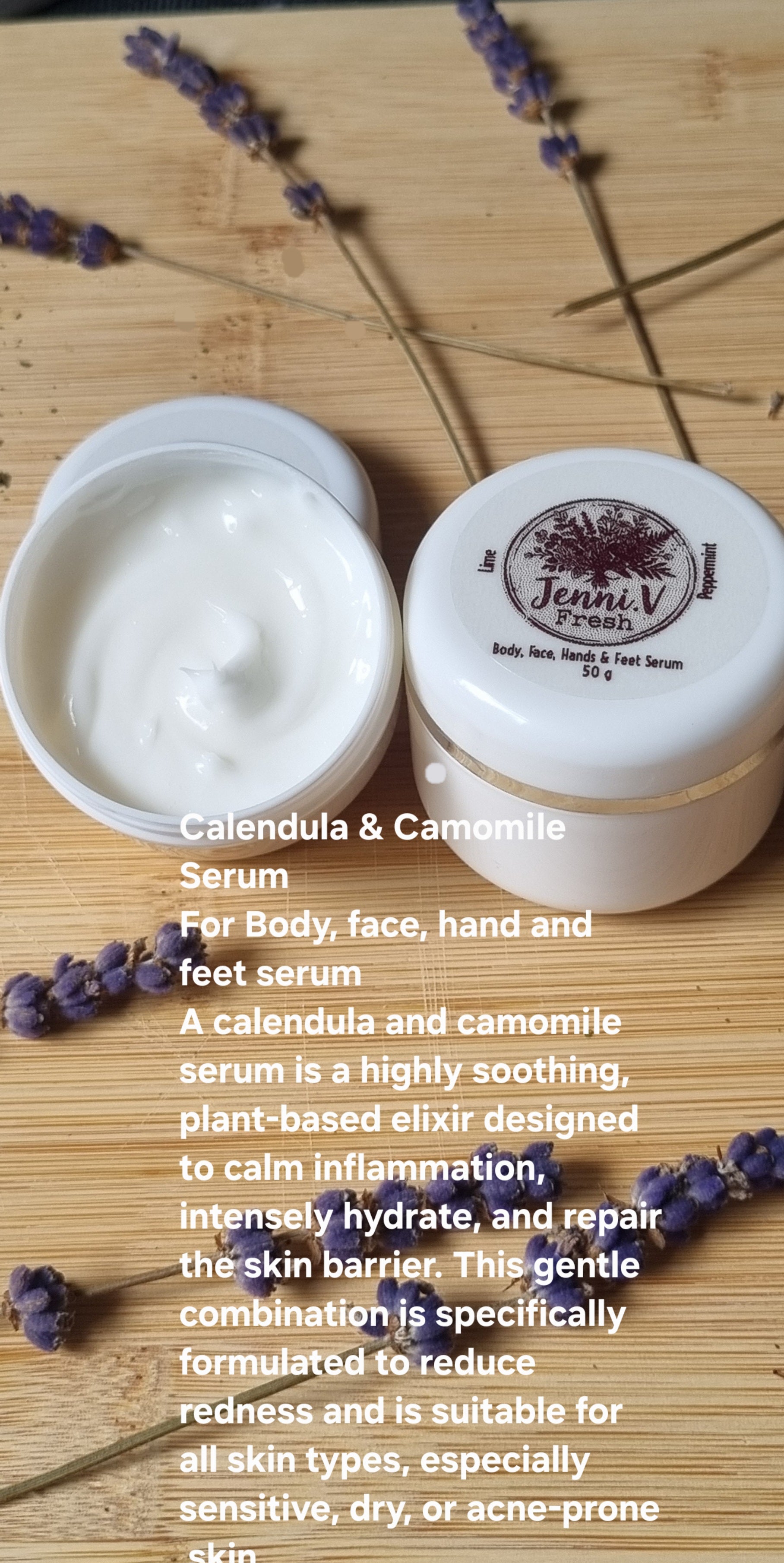 Calendula & Camomile Serum, lotion, moisturiser
