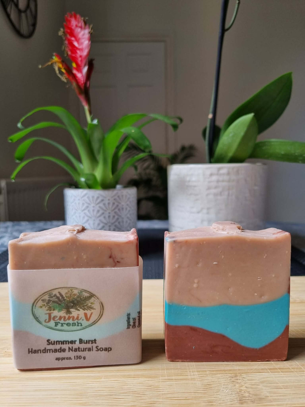 Summer Burst Handmade Natural Soap (Combination of botanicals, Brazilian kaolin & Moroccan clay)