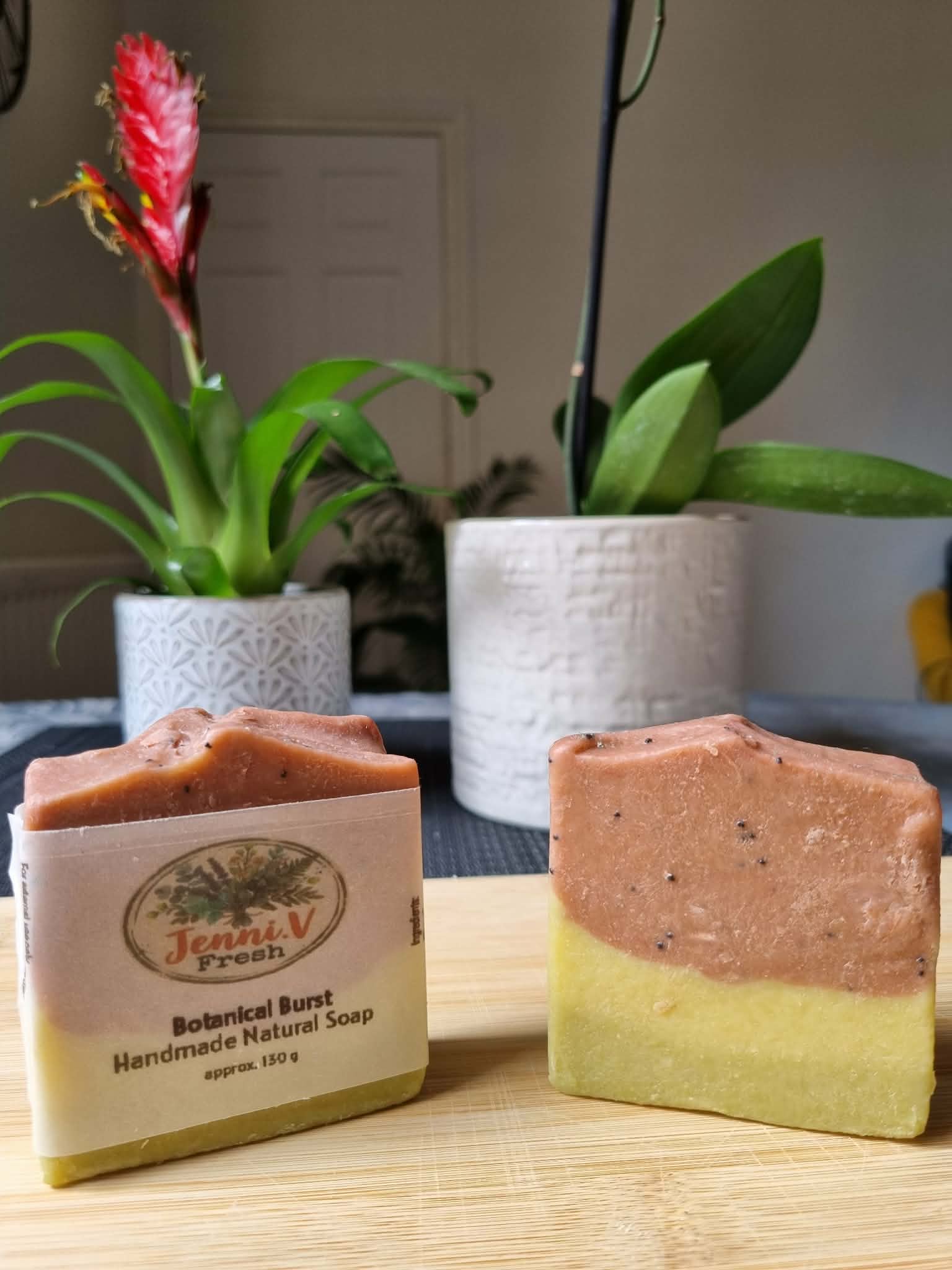 Botanical Burst Handmade Natural Soap (Calendula chamomile, dandelion, lavender & goat milk)