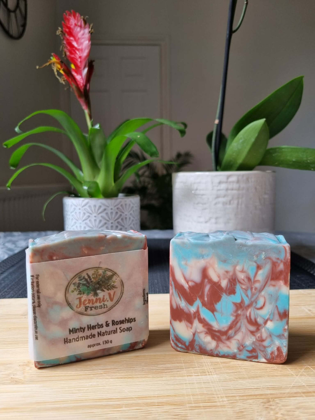 Minty Herbs & Rosehips with Brazilian and Moroccan Clay Handmade Natural Soap